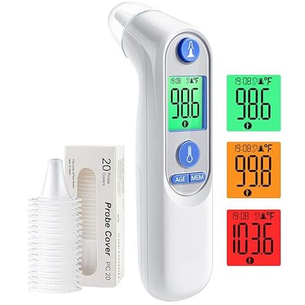 Digital Ear Thermometer with 21 Probe Covers